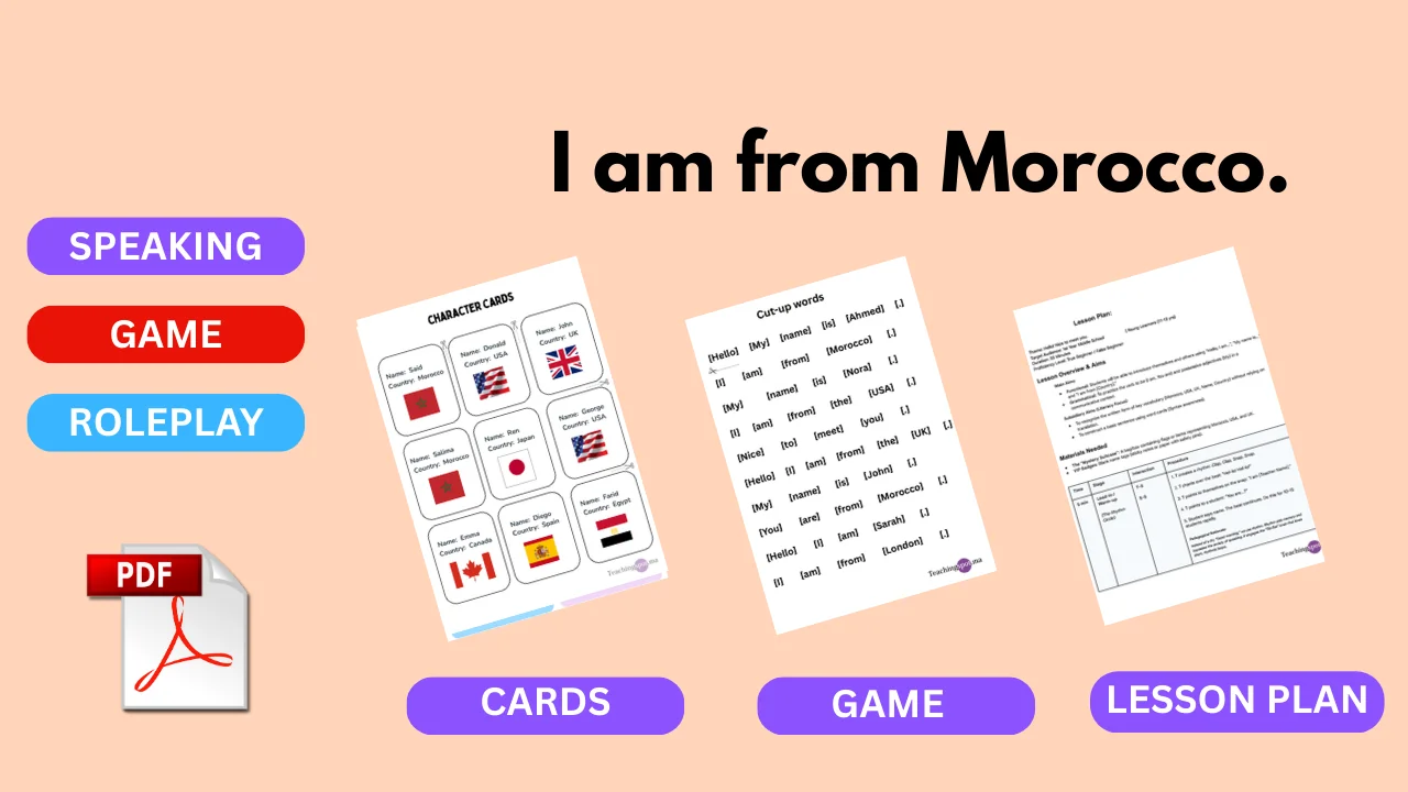 Hello! I am from Morocco. - Preview